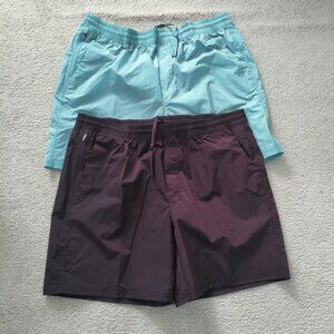(2) NWT VRST 2XL Men’s All-In Unlined Short Size 7" Shorts Burgundy & Aqua